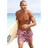 Badeshorts H.I.S, Herren, Gr. L (52), N-Gr, rot (rot, kariert), Microfaser, Polyester, kariert, Badehosen, mit Karodruck