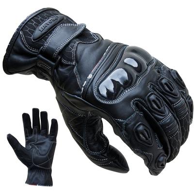 Motorradhandschuhe PROANTI Gr. XXL, schwarz, Handschuhe, XXL, Obermaterial: 100% Rindsleder. Innenfutter: 100% Polyester, aus Leder, kurz geschnitten