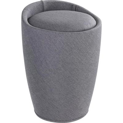 Hocker WENKO "Candy", grau (dunkel grau), B:36cm H:50,5cm T:36cm, Hocker, Sitzhocker