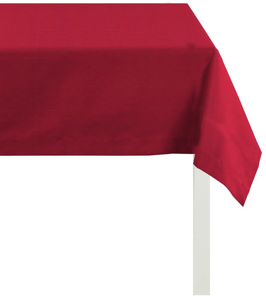 Tischdecke APELT "4362 Rips - UNI" Gr. 2, rot (bordeaux), B:100cm L:100cm, Baumwolle, Polyester, Tischdecken, UNI-BASIC Image