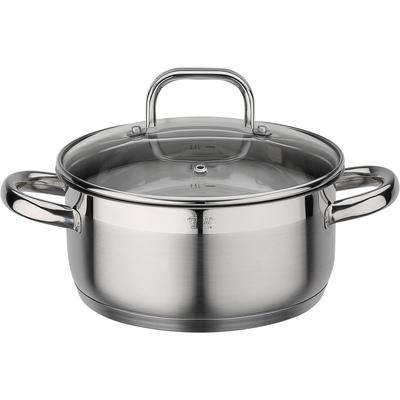 Bratentopf GSW "Fogo", silber (edelstahlfarben), H:9,0cm Ø:20cm, Töpfe, Induktion Image