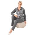 Hausanzug PLANTIER Gr. 22/23, grau (anthrazit, gemustert) Damen Homewear-Sets Hausanzüge