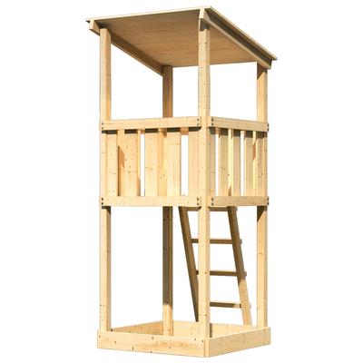 Spielturm KONIFERA "Anna", beige (natur), Spieltürme, KinderB:107cm H:270cm T:107cm, Holzwerkstoff, BxTxH: 107x107x270 cm, B:107cm H:270cm T:107cm