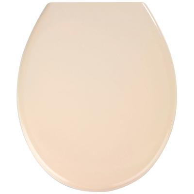 WC-Sitz WENKO "Ottana", beige, B:37,5cm L:44,6cm, Duroplast, WC-Sitze, Mit Absenkautomatik