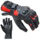 Motorradhandschuhe PROANTI Handschuhe Gr. L, rot (rot, schwarz) Motorradhandschuhe