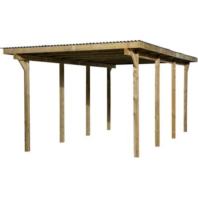 Einzelcarport WEKA "606 Gr.2", braun, H: 223cm, Carports