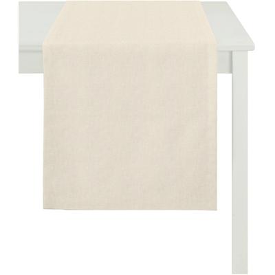 Tischläufer APELT "ALASKA, LOFT STYLE, Rips Uni", beige (creme), B:48cm L:150cm, Polyester, Baumwolle, Tischdecken Image