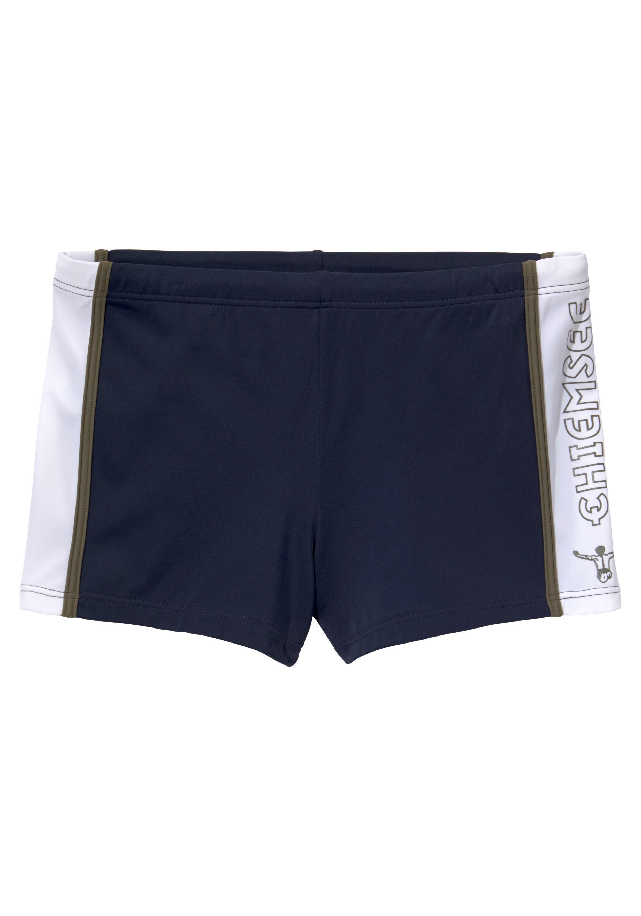 Boxer-Badehose CHIEMSEE, Herren, Gr. 5, N-Gr, blau (marine), LYCRA, Polyamid, kontrastfarbene Details, Badehosen, mit Kontrasteinsätzen Image