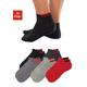 Sneakersocken H.I.S Gr. 47-48, rot (2 x schwarz, 2 grau, rot, anthrazit, meliert, hellgrau, meliert) Damen Socken Multipacks