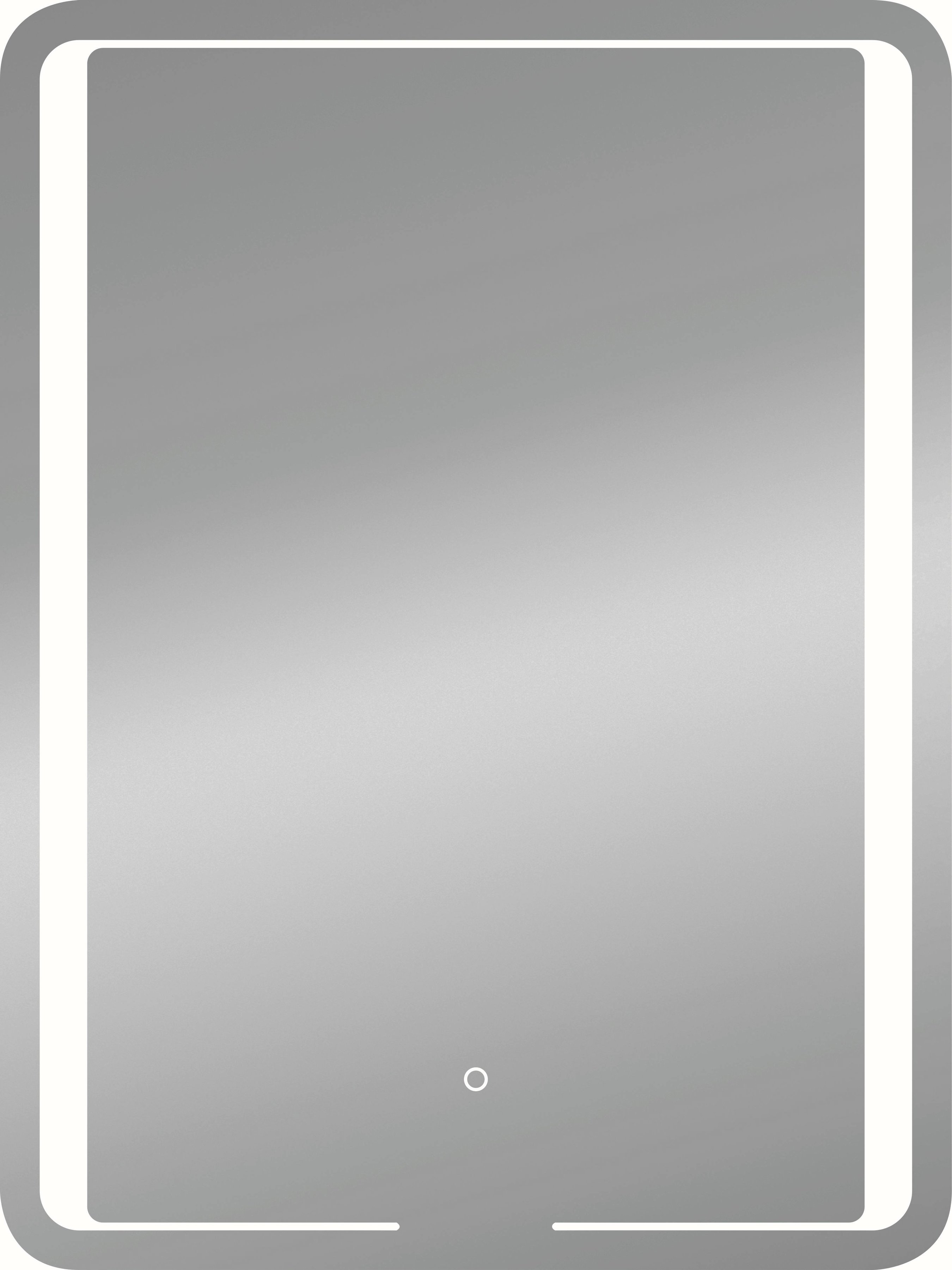 LED-Lichtspiegel JOKEY "Roomlight I", silber (silberfarben), B:60cm H:80cm T:2,9cm, Spiegel, 60x80