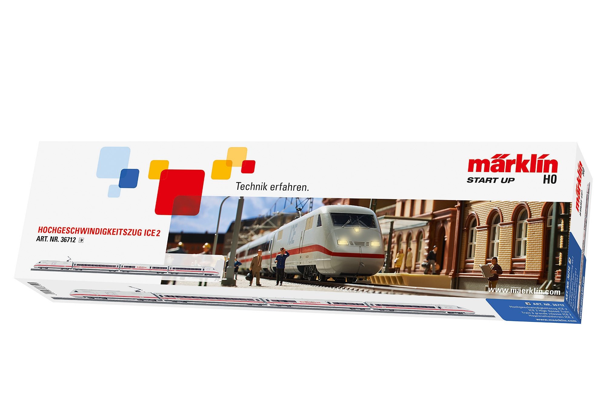 Modelleisenbahn-Set MÄRKLIN "Märklin Start up - Hochgeschwindigkeitszug ICE 2 - 36712", bunt, Modelleisenbahnen, Kinder Image