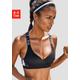 Sport-BH LASCANA ACTIVE Gr. 80, Cup B, schwarz-weiß (schwarz, weiß) Damen BHs Sport-BH Sportbekleidung Push-up-BH Sport