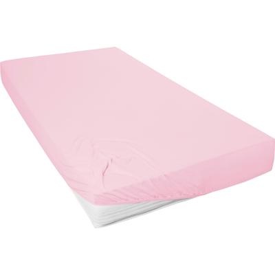 Spannbettlaken PRIMERA "Mako-Feinjersey Spannbetttuch", rosa, B:180-200cm L:200cm, Mako-Jersey, Obermaterial: 100% Baumwolle, Laken, Geeignet für Standardmatratzen bis 22 cm, 100% Baumwolle Image