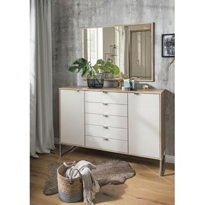 Wandspiegel WIEMANN "Barcelona", braun (bianco, eiche, nachbildung, kristallspiegel), B:110cm H:85cm T:3cm, Holzwerkstoff, Spiegel, mit Rahmen in Holzoptik Image