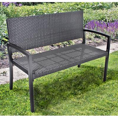 Gartenbank GARDEN PLEASURE "SANREMO", schwarz, B:116cm H:87cm T:60cm, Metall, Sitzbänke Image