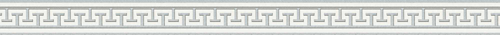 Bordüre A.S. CRÉATION "Only Borders", grau (grau creme), B:0,04m L:5m, Papier, Vinyl, Tapeten, Bordüre Grafik Metallic geometrisch Mäander selbstklebend modern Optik
