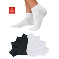 Kurzsocken GO IN Gr. 35-38, schwarz-weiß (4 x schwarz, 4 weiß) Damen Socken Multipacks
