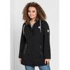 Softshelljacke SHEEGO "Große Größen", Damen, Gr. 44, schwarz, Obermaterial: 91% Polyester, 9% Elasthan;Futter: 100% Polyester;Kapuzenfutter: 100% Polyester, unifarben, casual, figurumspielend lang, Langarm, Jacken, mit weicher Fleece-Innenseite