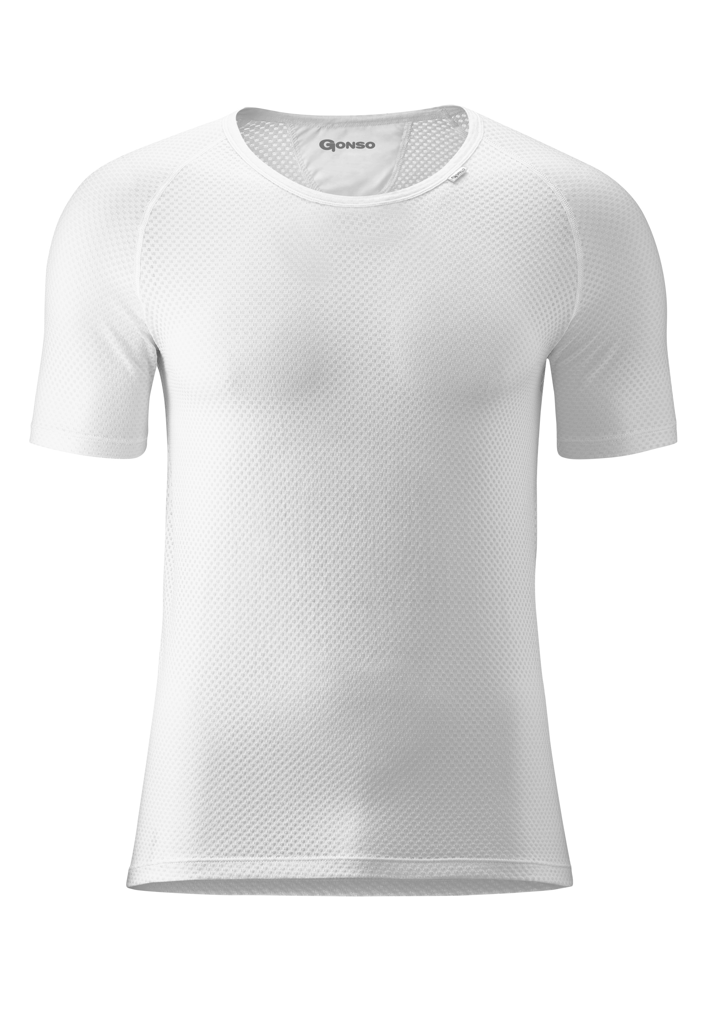 Funktionsshirt GONSO "Base Shirt M", Herren, Gr. 3XL, weiß, 89% Polypropylen, 11% Elastolefin, Rundhals, Shirts Funktionsshirt Sportshirt, Herren Fahrrad-Unterhemd, elastisch und atmungsaktiv Rundhals Radshirt Image