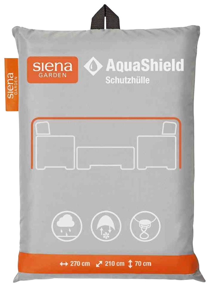 Gartenmöbel-Schutzhülle SIENA GARDEN "AquaShield", grau, B:210cm H:70cm L:270cm, Polyester, Planen