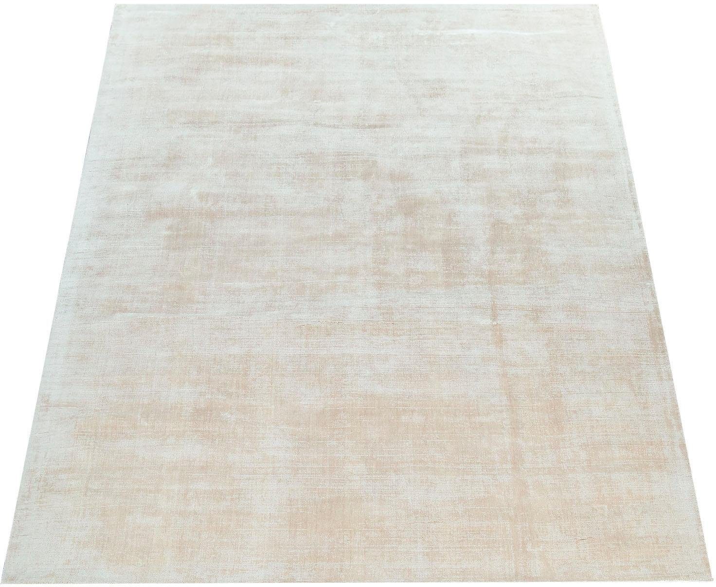 Teppich PACO HOME "Glori 330", beige (creme), B:160cm H:9mm L:230cm, Viskose, Teppiche, Handweb, Kurzflor, 100% Viskose, handgewebt, mit leichtem Schimmer Image