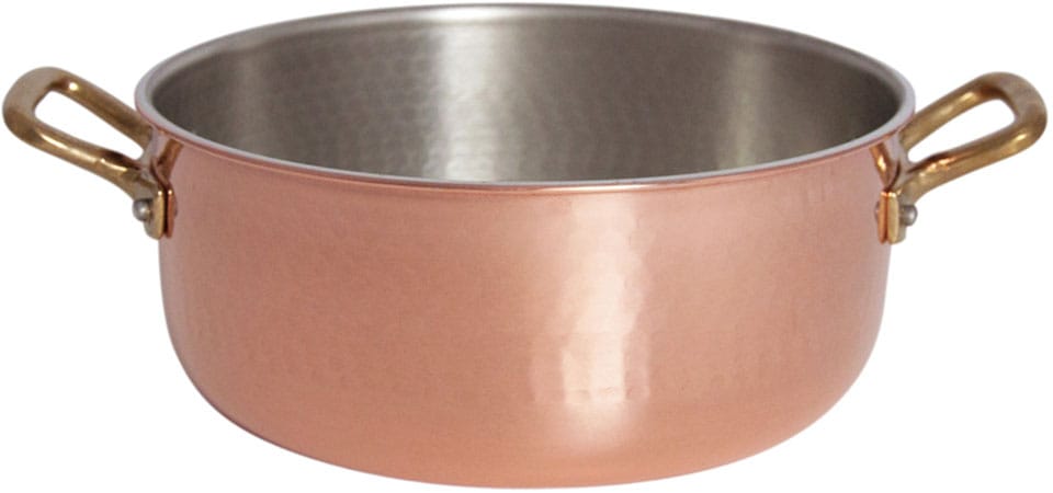 Fleischtopf PINTINOX "Pinti Rame", braun (kupferfarben), H:10,5cm Ø:24cm, Töpfe, mit 2 Griffen, nicht induktionsgeeignet Image