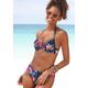 Push-Up-Bikini-Top SUNSEEKER "Modern" Gr. 40, Cup B, blau (marine, bedruckt) Damen Bikini-Oberteile Ocean Blue