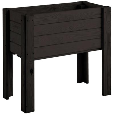 Pflanzkübel PROMADINO, grau (anthrazit), B:60cm H:60cm T:30cm, Holzwerkstoff, Pflanzgefäße, BxTxH: 60x30x60 cm