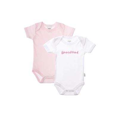 Body LILIPUT "Wunschkind" Gr. 62/68, EURO-Größen, rosa (weiß-rosa) Baby Bodies mit extra weiter Kopföffnung