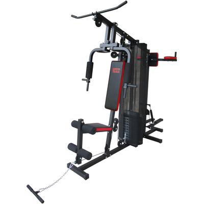 Kraftstation "Multi-Gym Challenge", schwarz (schwarz, rot), MOTIVE FITNESS BY U.N.O., KraftstationenB:103cm H:203cm L:20