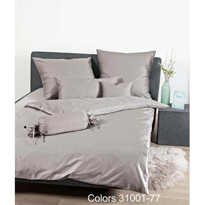 Bettwäsche JANINE "Colors 31001", braun (vulkan), B/L: 200cm x 220cm, B/L: 80cm x 80cm & 80cm x 80cm (2 St.), Mako-Satin, B/L: 80cm x 80cm & 80cm x 80cm, Mako-Satin, Obermaterial: 100% Baumwolle, Bettwäsche, feinfädige uni Bettwäsche für alle... Image