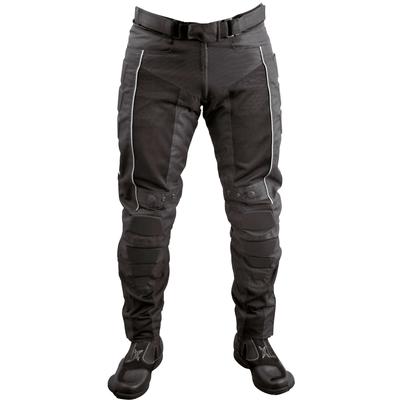 Motorradhose ROLEFF "Racewear Mesh" Hosen Gr. XXL, N-Gr, schwarz Mit herausnehmbaren Protektoren am Knie