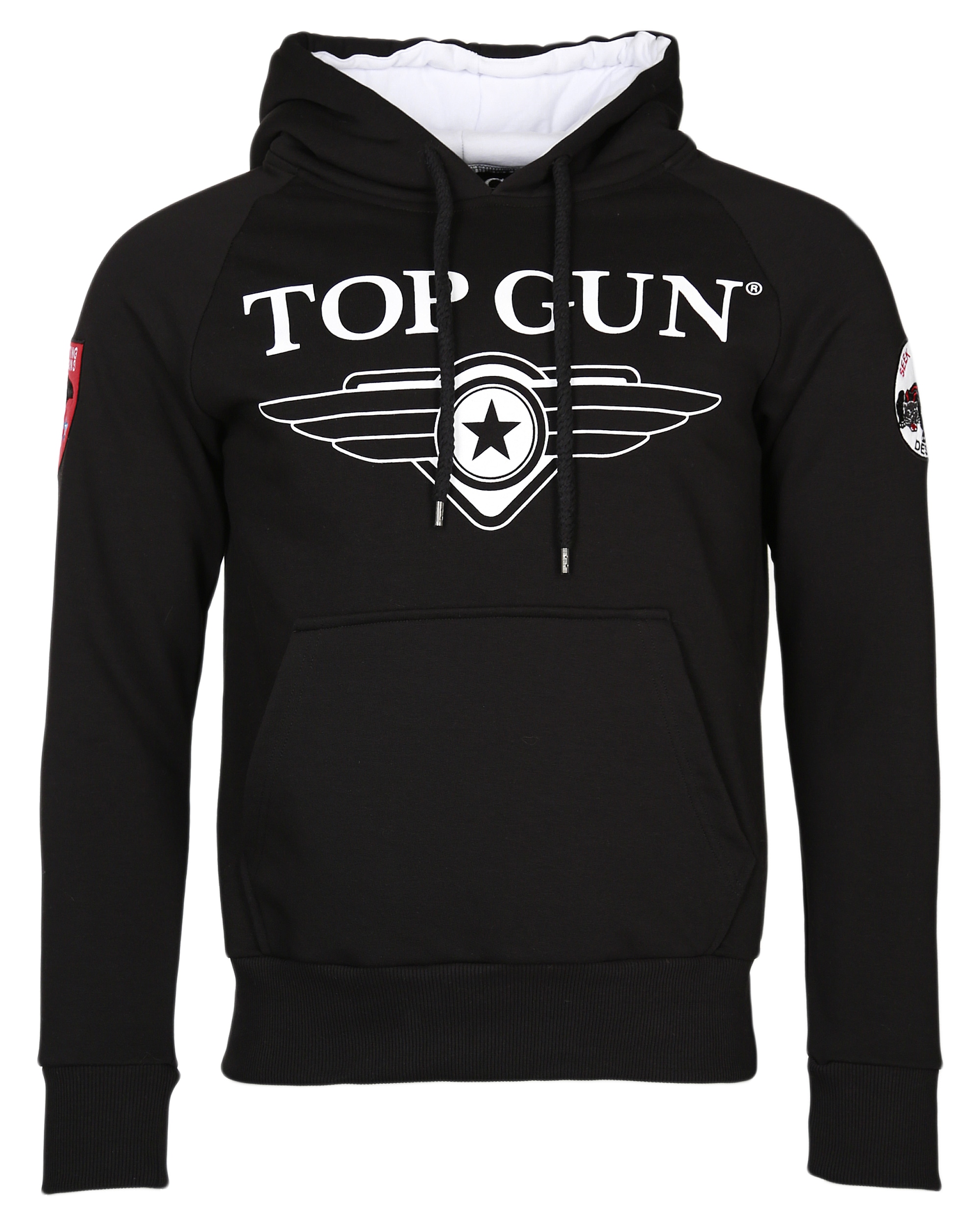 Kapuzenpullover TOP GUN "Defender TG20191012", Herren, Gr. 50M, schwarz, Obermaterial: 60% Baumwolle, 40% Polyester / Lining: 100% Baumwolle, Rundhals, Pullover Image