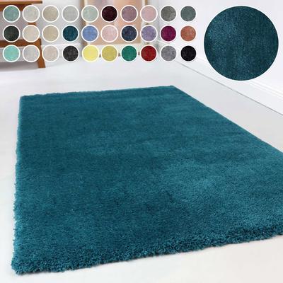 Hochflor-Teppich ESPRIT "Relaxx ESP-4150" Gr. 6, blau (türkis, petrol), B:200cm H:25mm L:290cm, Kunstfaser, Teppiche, Wohnzimmer, sehr große Farbauswahl, weicher dichter Hochflor Image