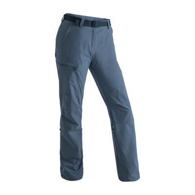 Funktionshose MAIER SPORTS "Lulaka", Damen, Gr. 48, Normalgrößen, blau (jeansblau), 90% Polyamid, 10% Elasthan, Hosen, Damen Wanderhose, atmungsaktive Outdoor-Hose mit Roll up Funktion Image
