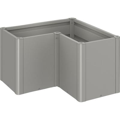 Hochbeet BIOHORT "Belvedere", grau (quarzgrau, metallic), B:102cm H:61cm T:102cm, Stahlblech, Pflanzgefäße, BxTxH: 102x102x61 cm