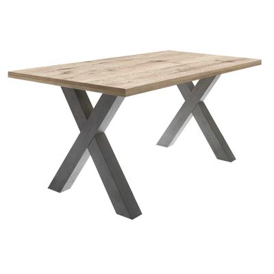 Esstisch MÄUSBACHER "Mister, TOPSELLER", braun (tischplatte: sandeichefarben), B:160cm H:75cm T:90cm, Tische, Holz-Esstische Rechteckiger Esstisch, Gestell in X-Form Image