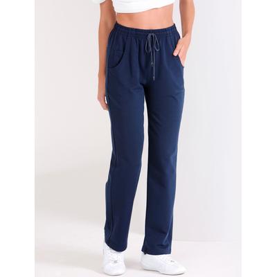 Trainingshose CATAMARAN, Damen, Gr. 40/42, Normalgrößen, blau (marine), 92% Baumwolle, 8% Elasthan, unifarben, lang, Hosen 5-Pocket-Hose Image