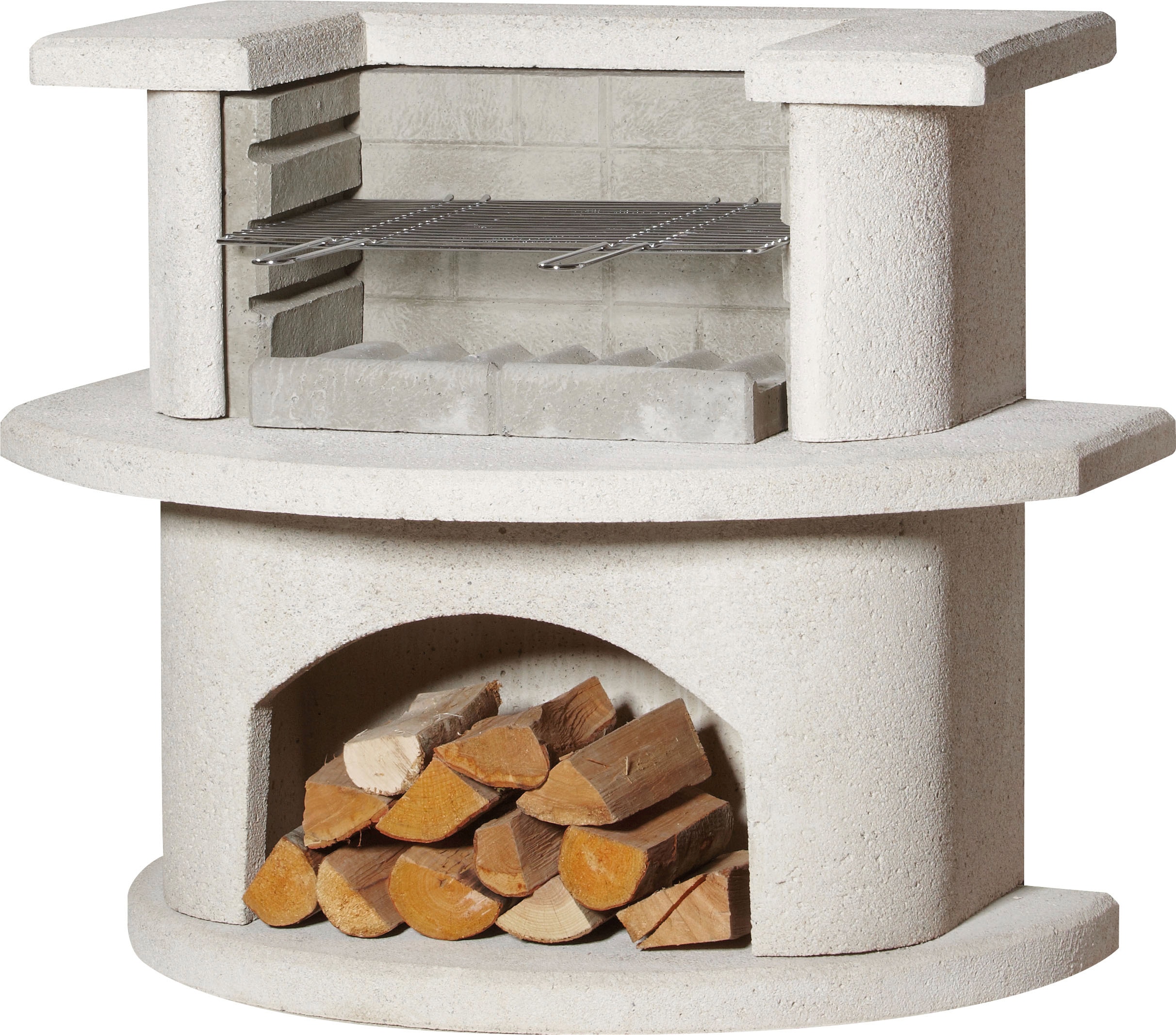 Holzkohlegrill BUSCHBECK "Grillbar Venedig", weiß, B:110cm H:93cm T:65cm, Grills, BxTxH: 110x65x93 cm Image