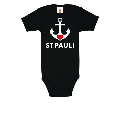 Body LOGOSHIRT Gr. 98, EURO-Größen, schwarz Baby Bodies mit St. Pauli-Logo