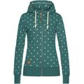 Funktions-Kapuzensweatjacke RAGWEAR "PAYA DOTS O" Gr. L (40), grün (dark green 5021) Damen Sweatjacken