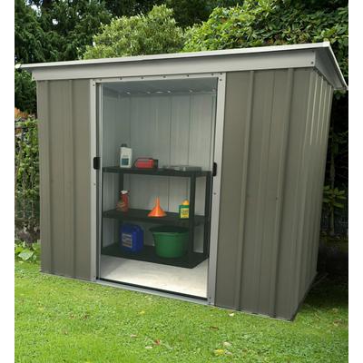 Gerätehaus YARDMASTER "Brandenburg 64TPZ Set", grau (hellgrau), Stahlblech, Gerätehäuser, Metall