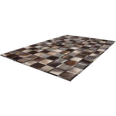 Lederteppich KAYOOM "Lavish 410" Gr. 4, grau, B:160cm H:8mm L:230cm, Leder, Kuhfell, Teppiche, Patchwork-echtes Leder-Fell, Wohnzimmer Image