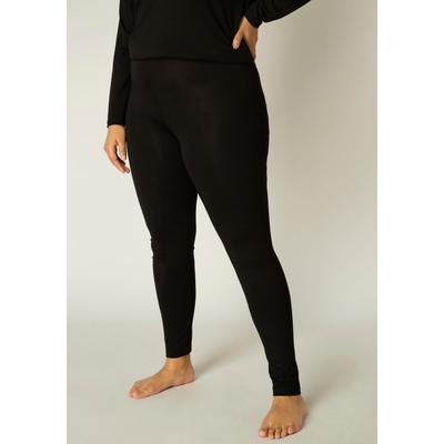 Leggings BASE LEVEL CURVY "Andrea", Damen, Gr. 46, N-Gr, schwarz, Jersey, Obermaterial: 94% Viskose, 6% Elasthan, unifarben, Basic, figurbetont knöchellang, Hosen Image