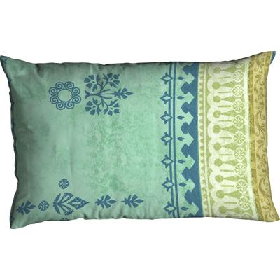 Kissenbezug CASATEX "Indi", blau (türkis), B:80cm L:40cm, Satin, Obermaterial: 100% Baumwolle, Kissenbezüge, Kissenbezug mit Ornamenten, passend zur Bettwäsche in Qualität Satin Image