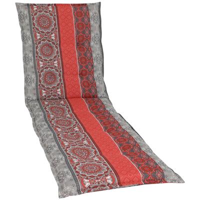 Liegenauflage GO-DE "für Rollliegen", rot (rot, grau), B:190cm H:8cm T:60cm, Bezug: 65% Polyester, 35% Baumwolle, Polsterauflagen Image