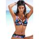 Bügel-Bikini LASCANA Gr. 40, Cup G, bunt (bedruckt, schwarz, bunt) Damen Bikini-Sets Ocean Blue