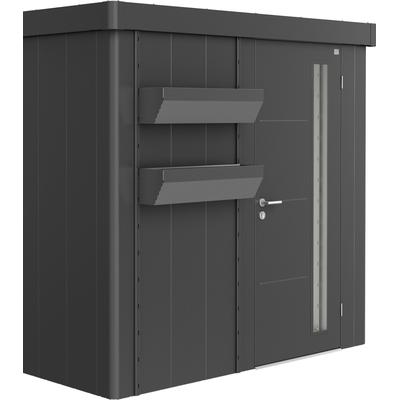 Blumenkasten BIOHORT "Neo", grau (dunkelgrau, metallic), B:84cm H:205cm T:24cm, Stahlblech, Pflanzgefäße, BxTxH: 84x24x205 cm