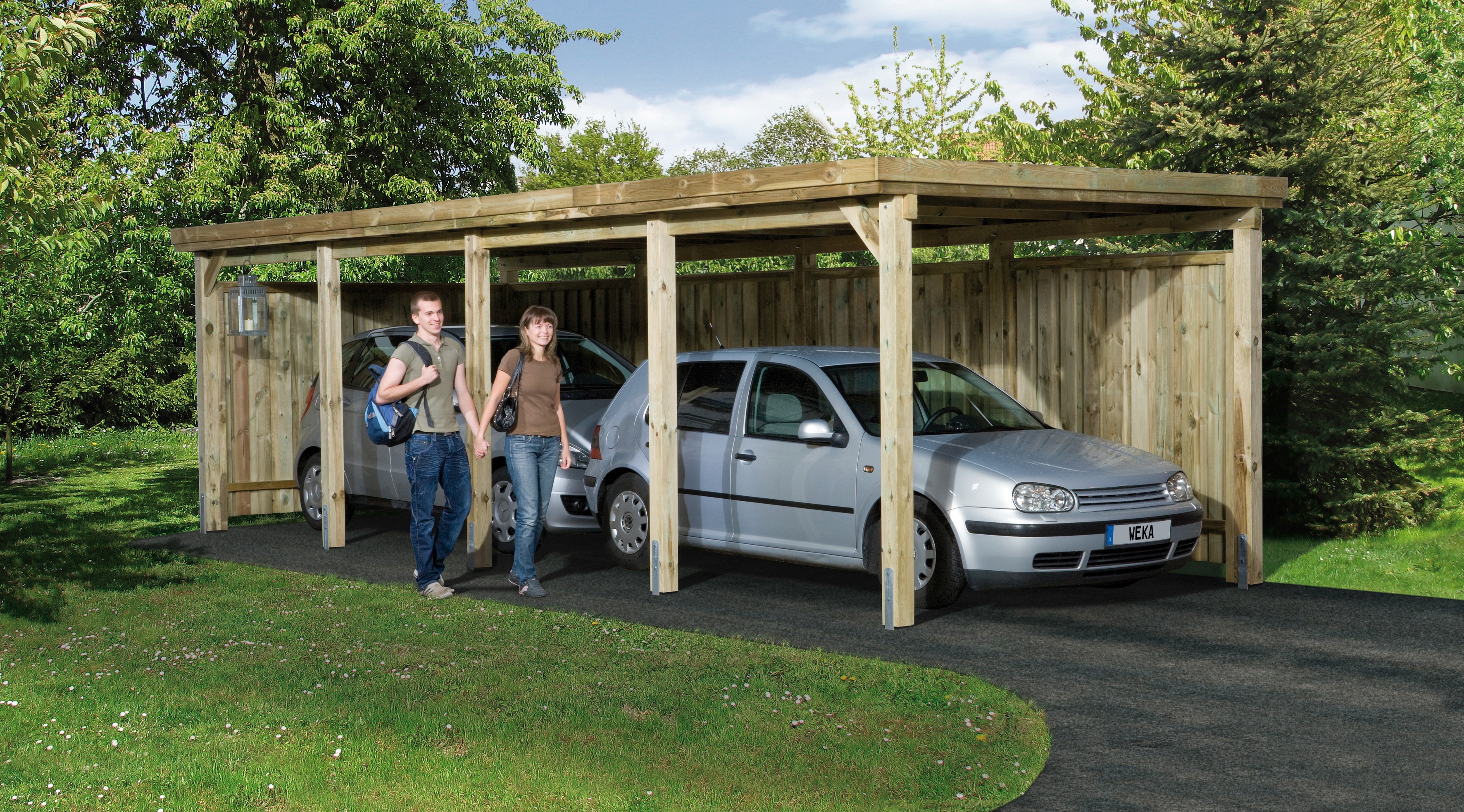 Einzelcarport WEKA "Gr. 3", braun, B/H/T: 215cm x, Carports Image