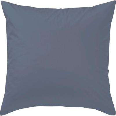 Kissenbezug CURT BAUER "Uni-Mako-Satin", blau (denim), B:80cm L:80cm, Mako-Satin, Obermaterial: 100% Baumwolle, Kissenbezüge, Unifarben Image